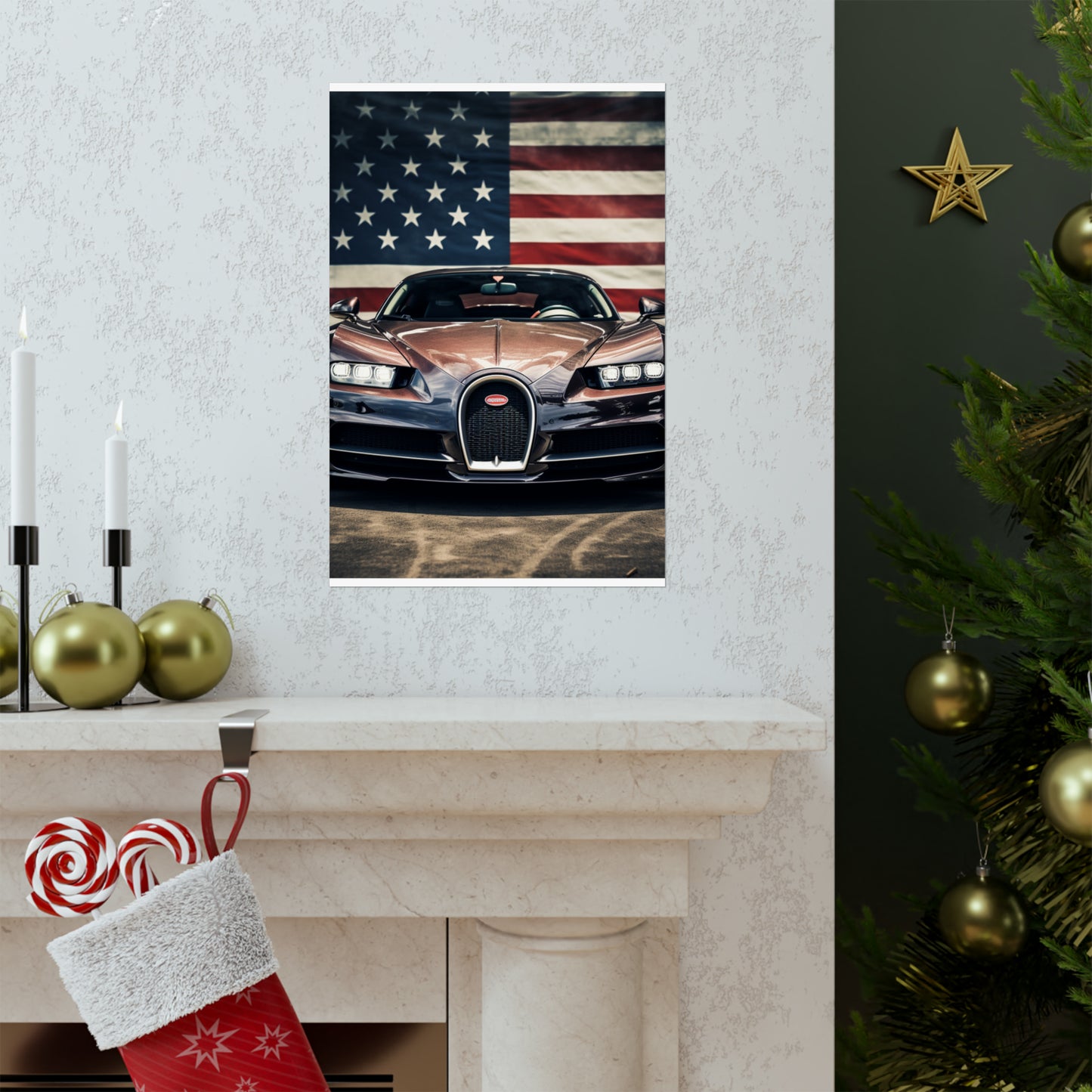 Premium Matte Vertical Posters Bugatti Flag 4