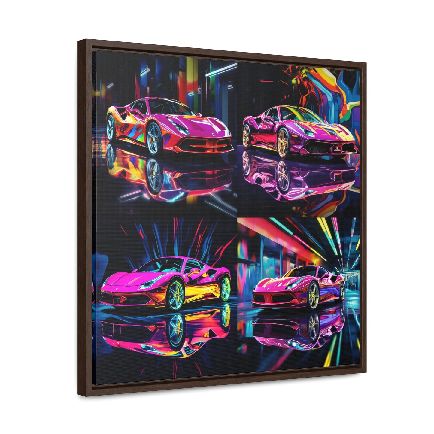 Gallery Canvas Wraps, Square Frame Pink Macro Ferrari 5