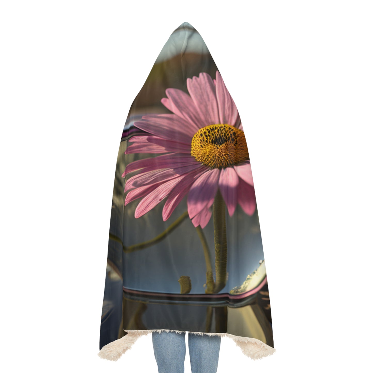 Snuggle Hooded Blanket Daisy in a vase 1