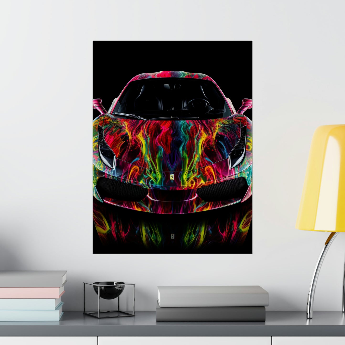 Premium Matte Vertical Posters Ferrari Color 1