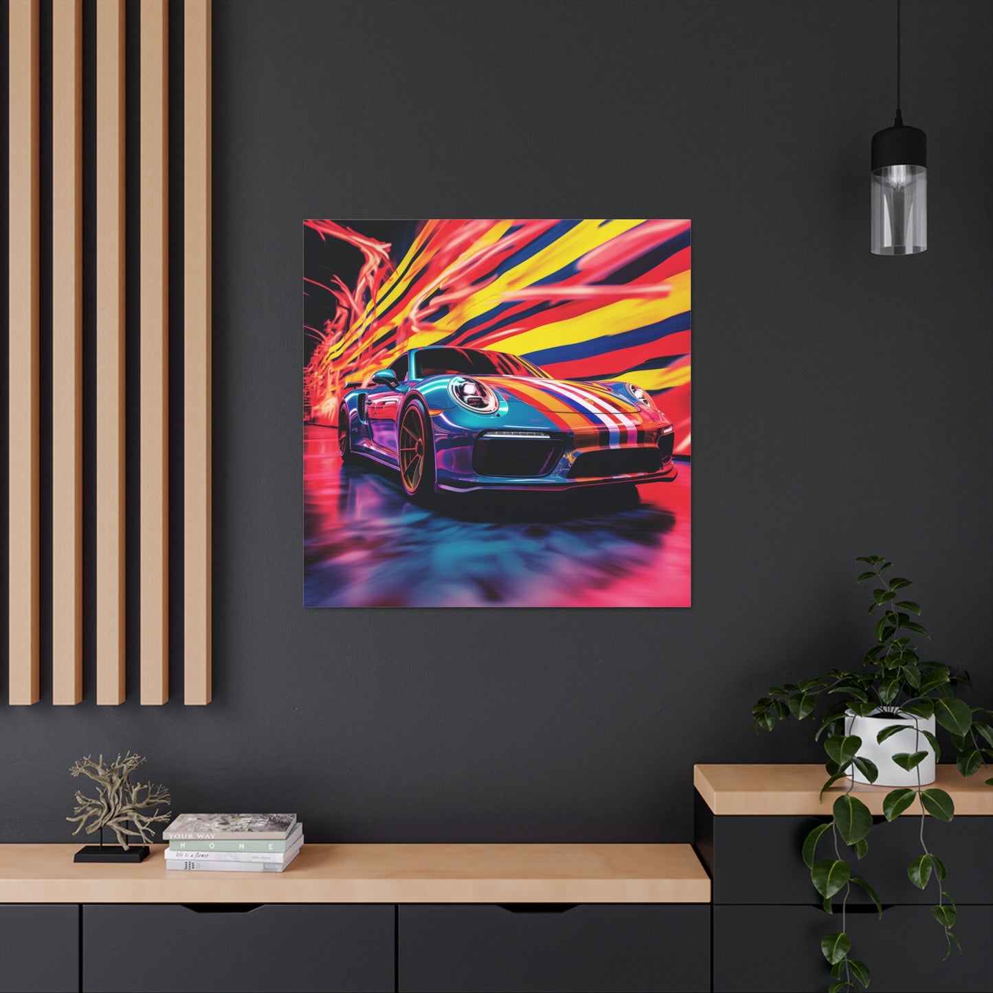 Canvas Gallery Wraps Macro American Flag Porsche 2