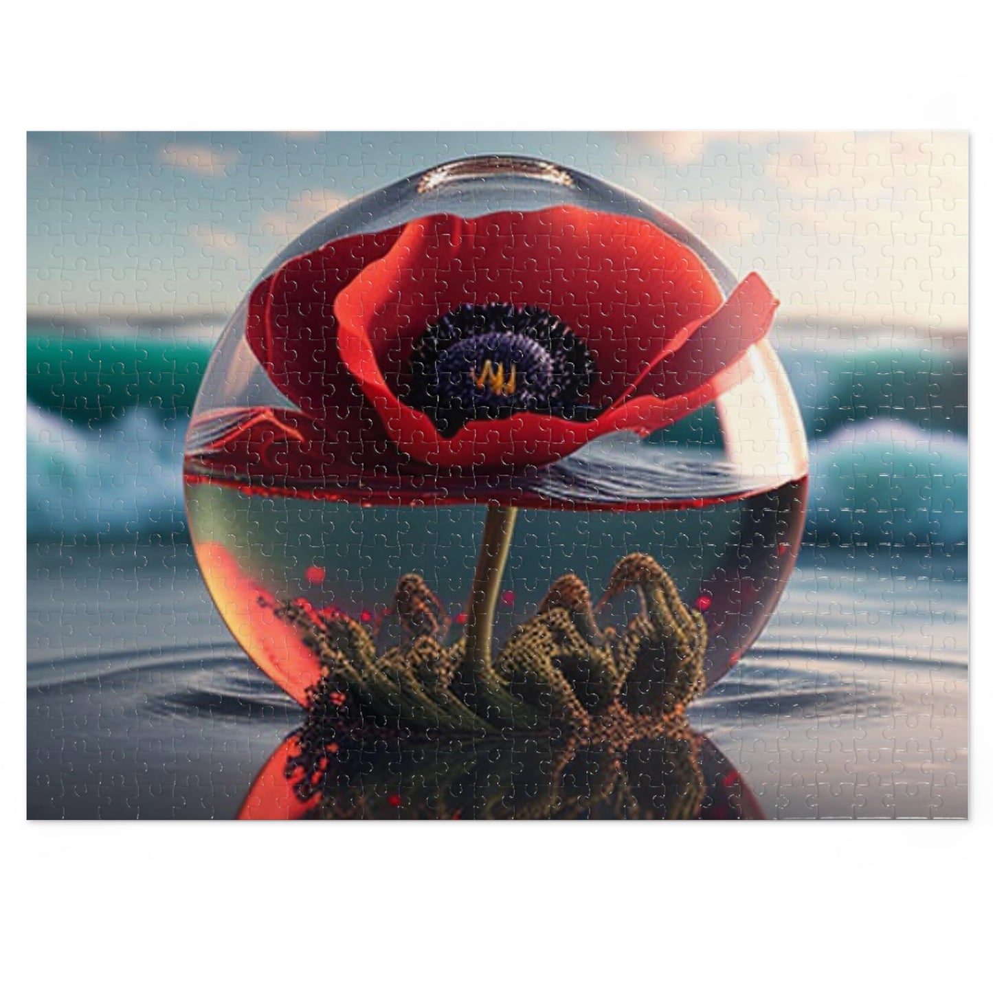 Jigsaw Puzzle (30, 110, 252, 500,1000-Piece) Red Anemone in a Vase 4