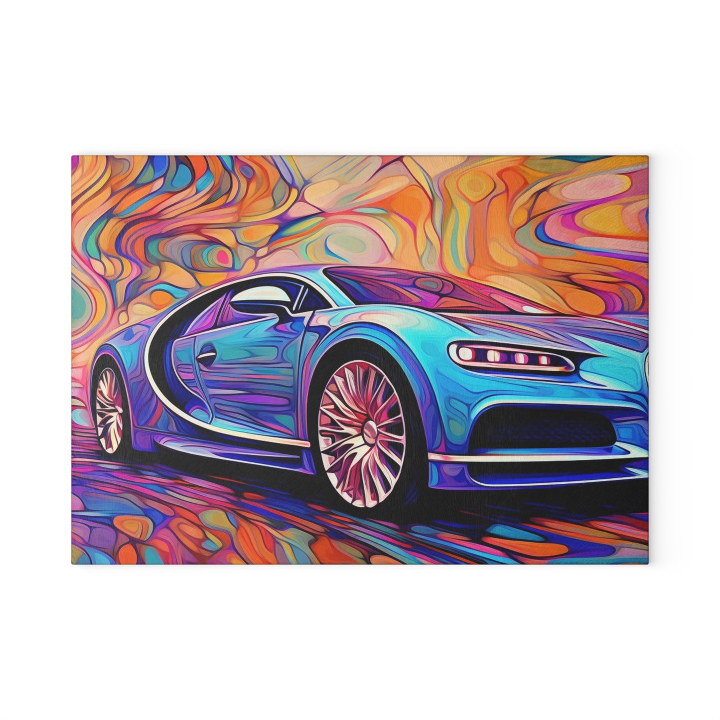 Glass Cutting Board Bugatti Abstract Concept 3