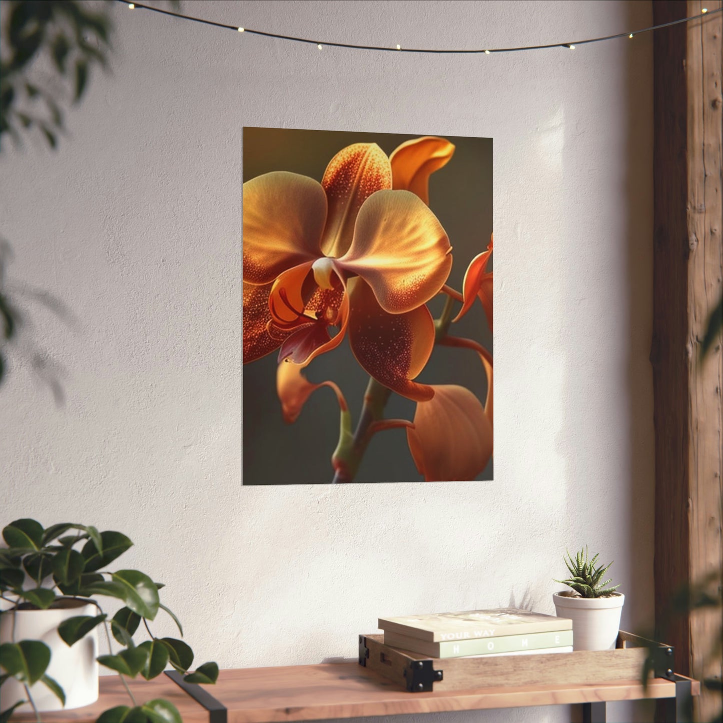 Premium Matte Vertical Posters Orange Orchid 1