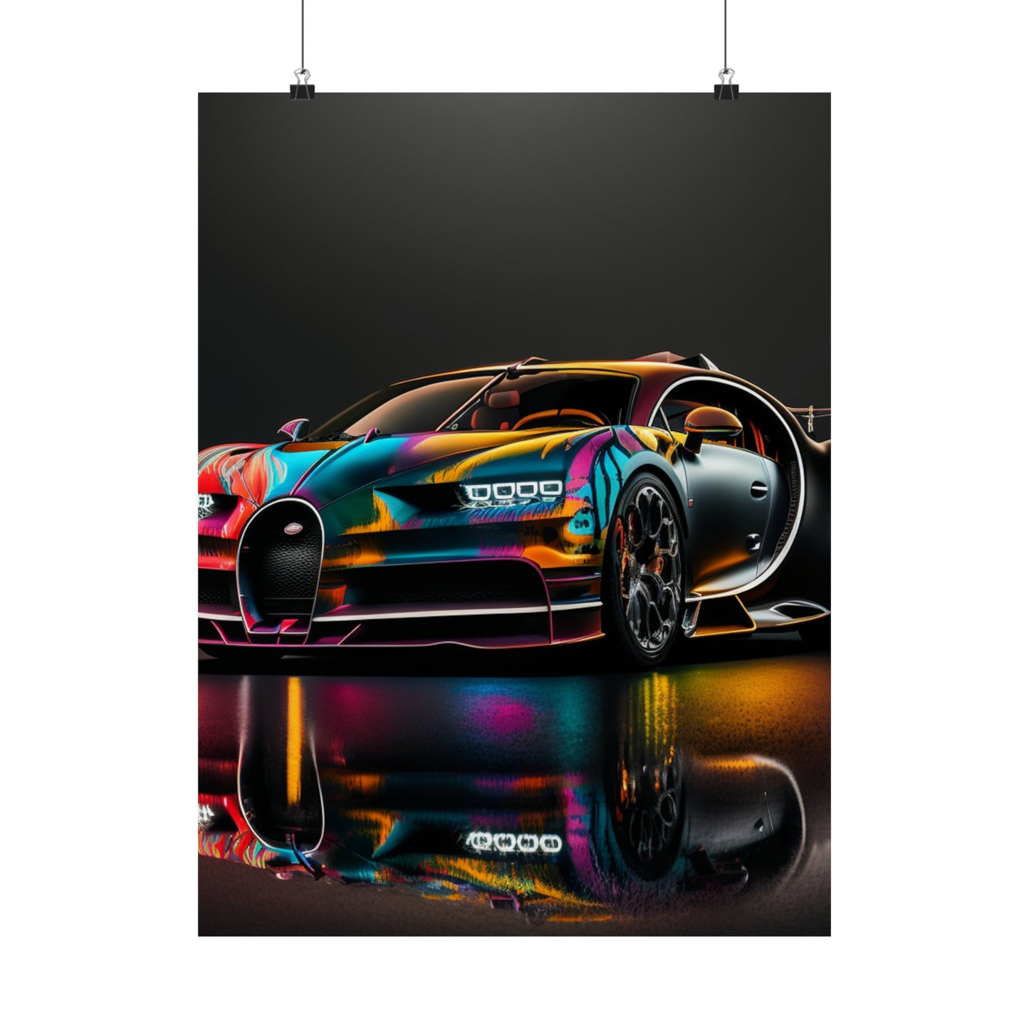 Premium Matte Vertical Posters Bugatti Chiron Super 2