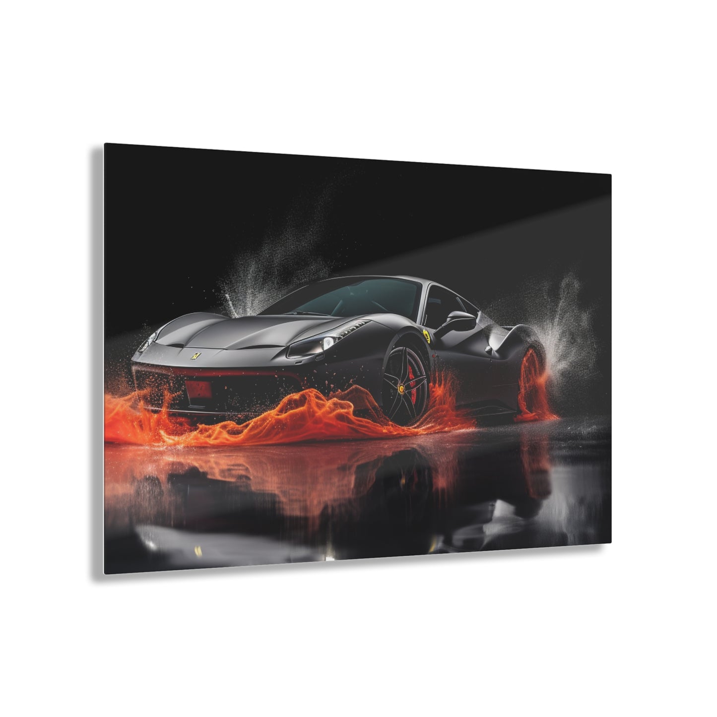 Acrylic Prints Ferrari Water Splash 3