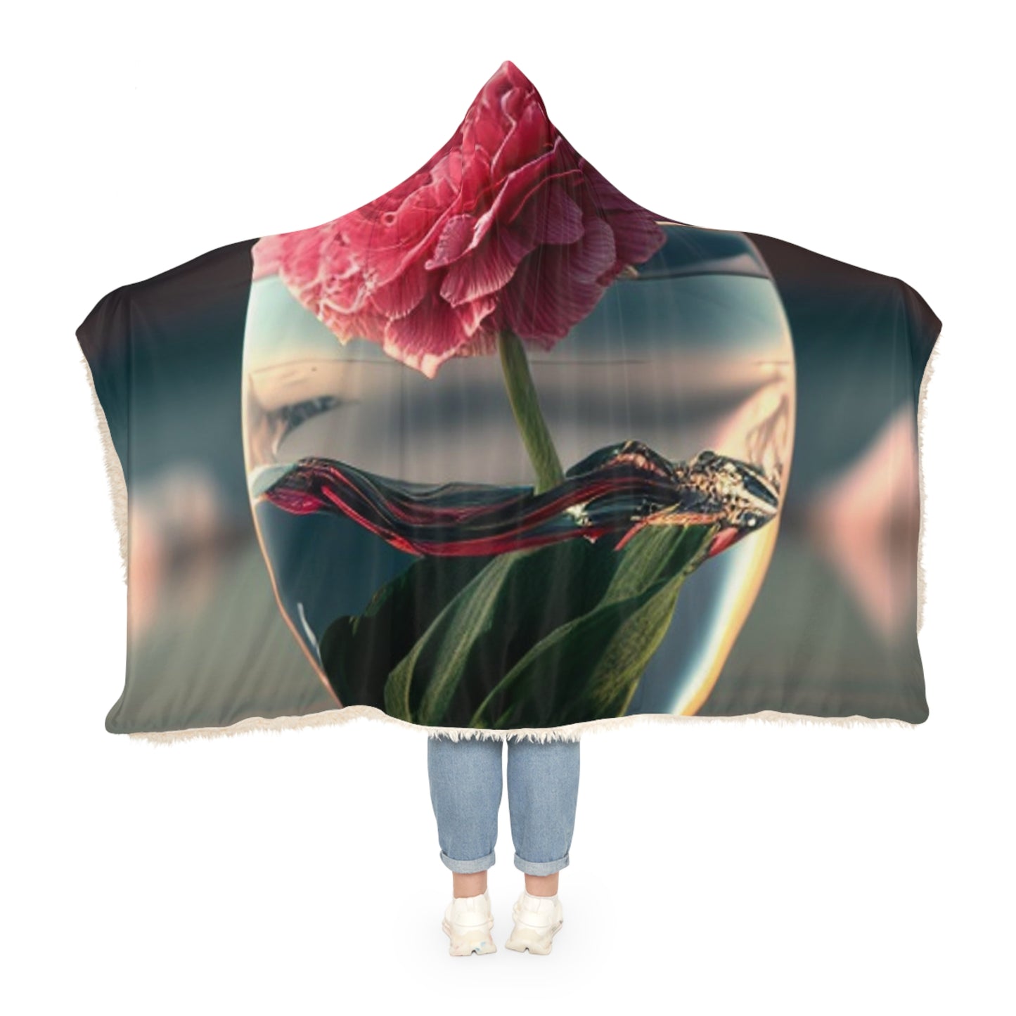 Snuggle Hooded Blanket Carnation 2