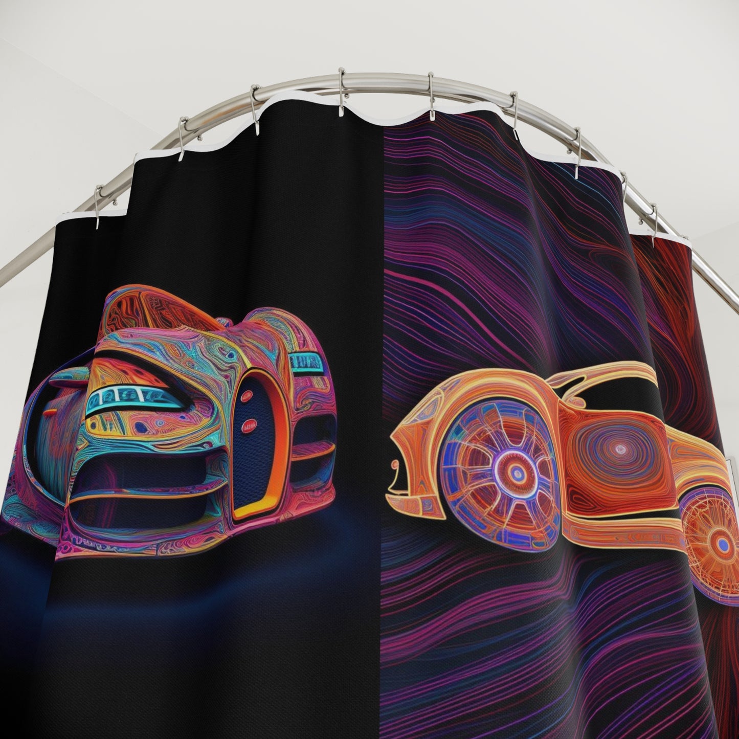 Polyester Shower Curtain Bugatti Abstract Concept 5