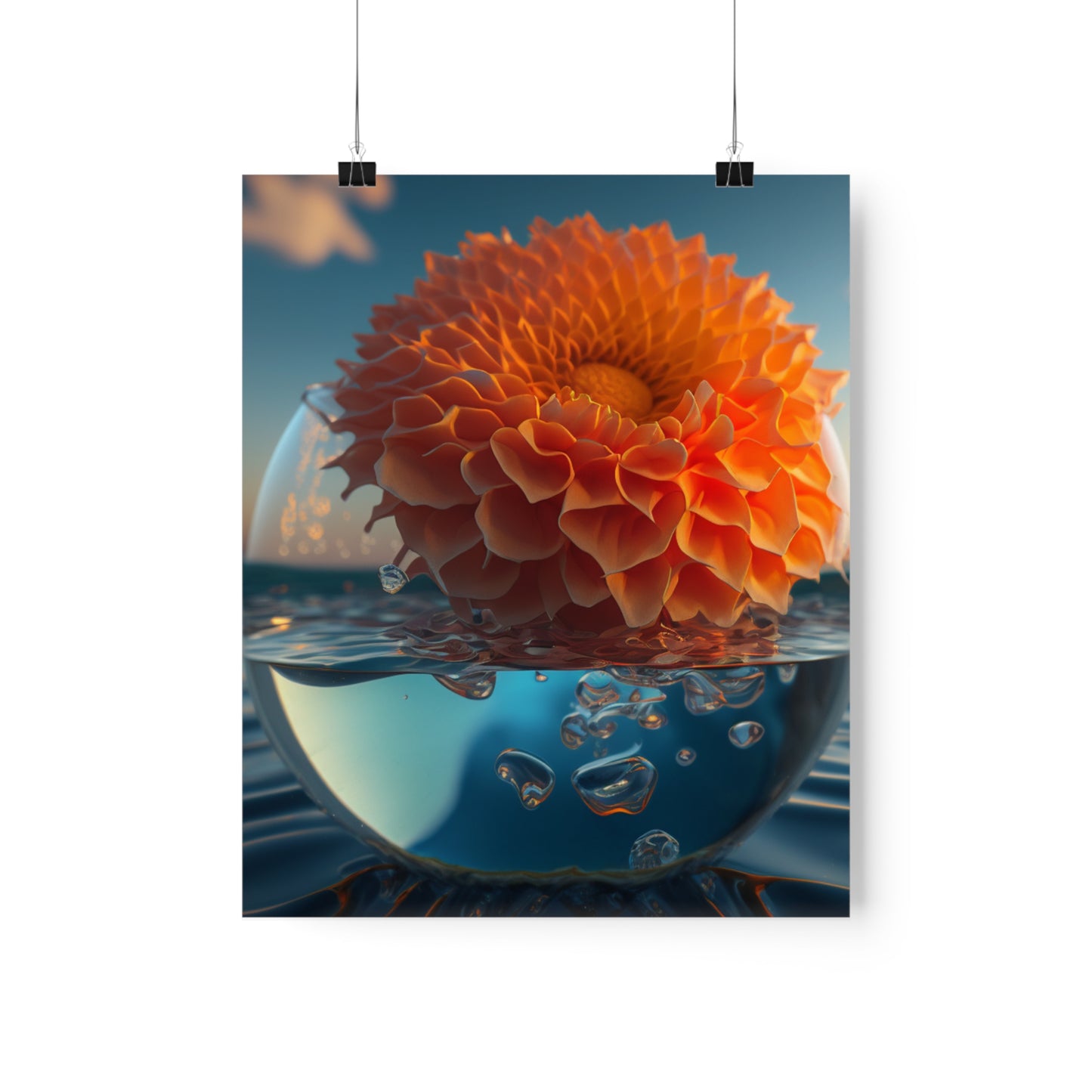 Premium Matte Vertical Posters Dahlia Orange 4