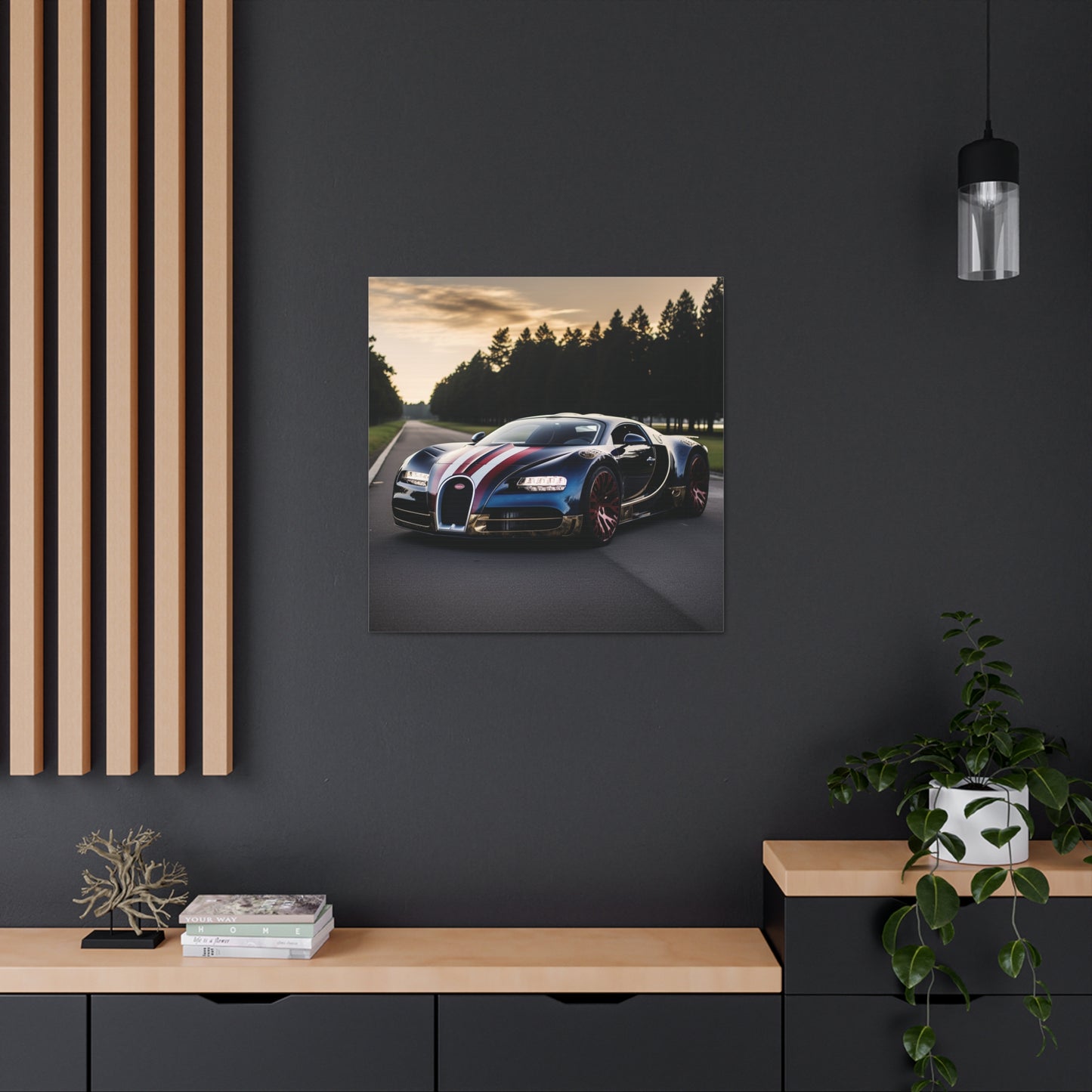 Canvas Gallery Wraps Bugatti Flag American 1