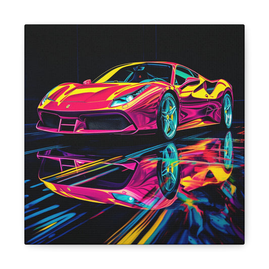 Canvas Gallery Wraps Pink Ferrari Macro 1