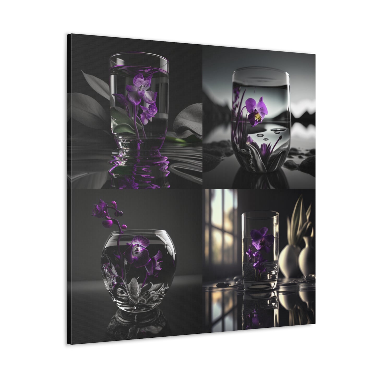 Canvas Gallery Wraps Purple Orchid Glass vase 5