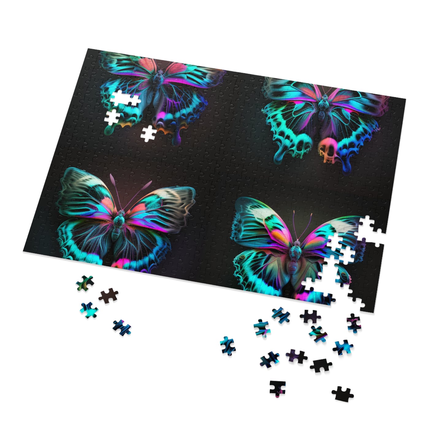 Jigsaw Puzzle (30, 110, 252, 500,1000-Piece) Neon Butterfly Fusion 5