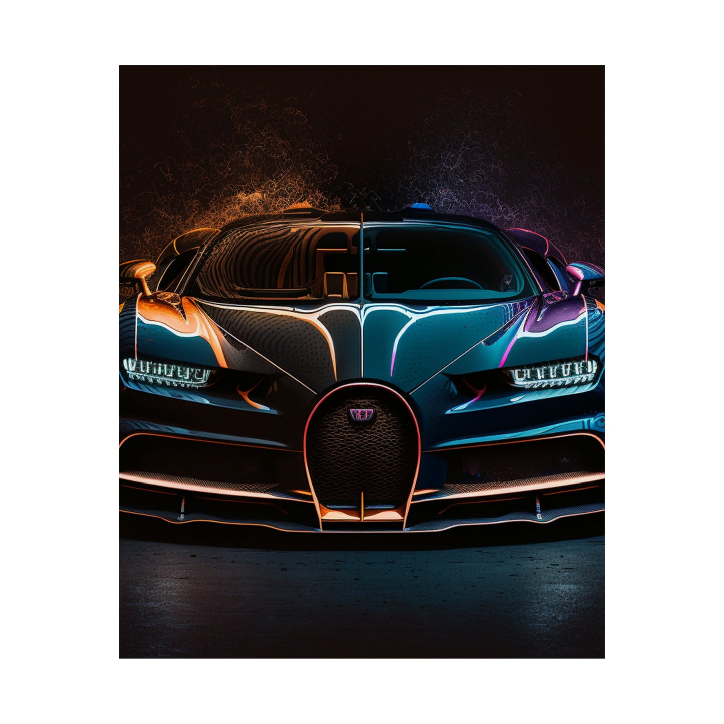 Premium Matte Vertical Posters Bugatti Chiron Super 3