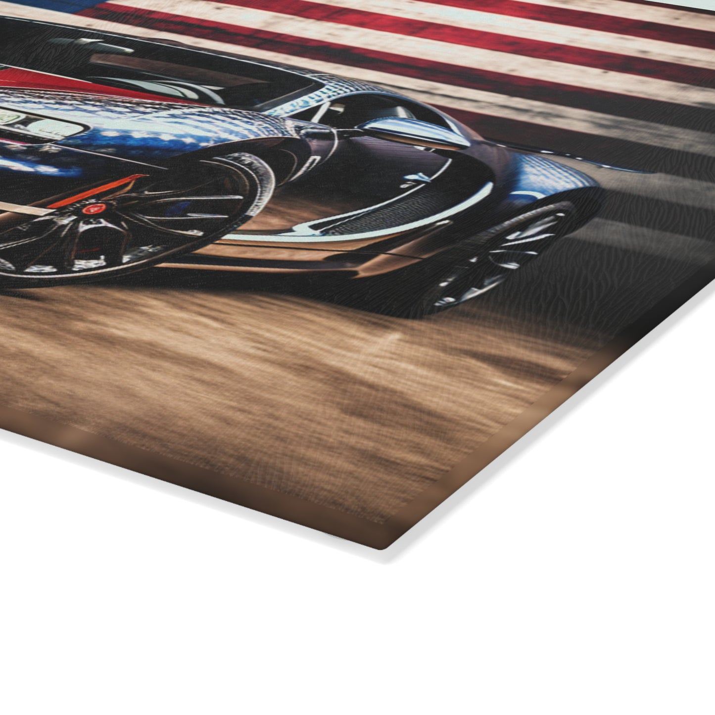 Glass Cutting Board Bugatti American Flag 1