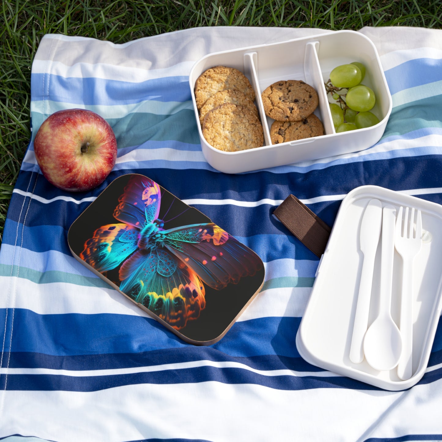 Bento Lunch Box Raw Hyper Color Butterfly 4