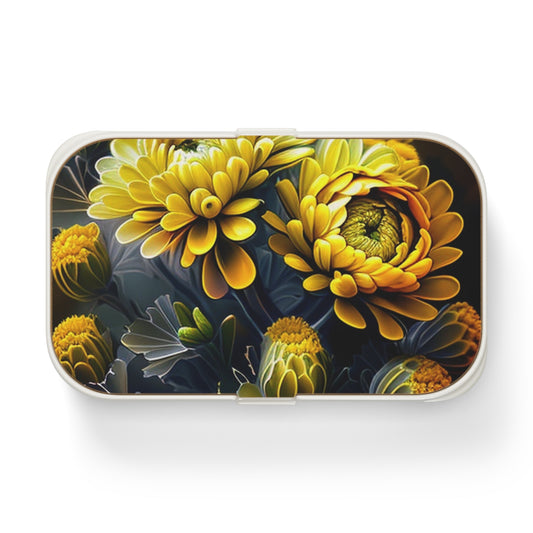 Bento Lunch Box Yellow Hermosas Flores Amarillas 4