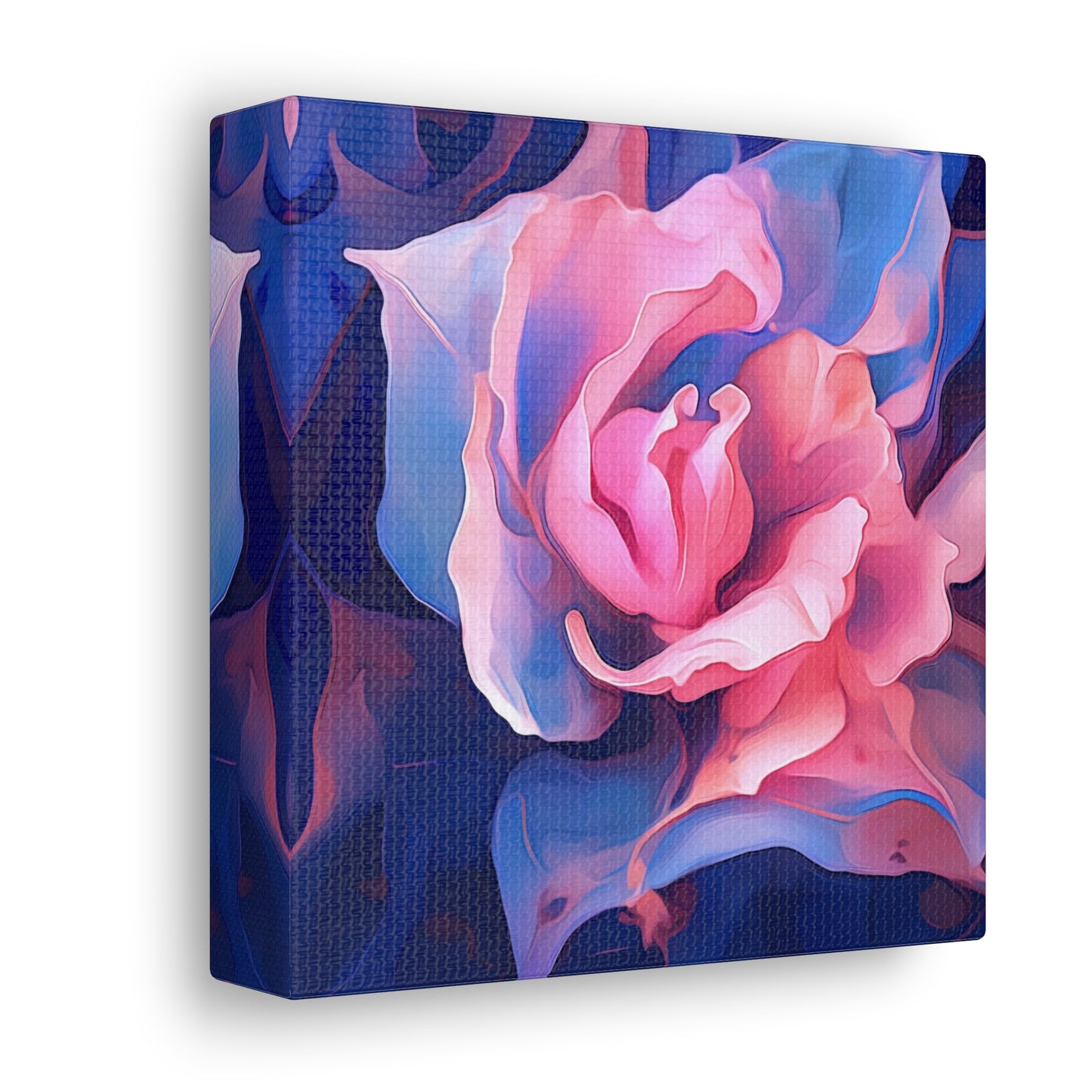 Canvas Gallery Wraps Pink & Blue Tulip Rose 1