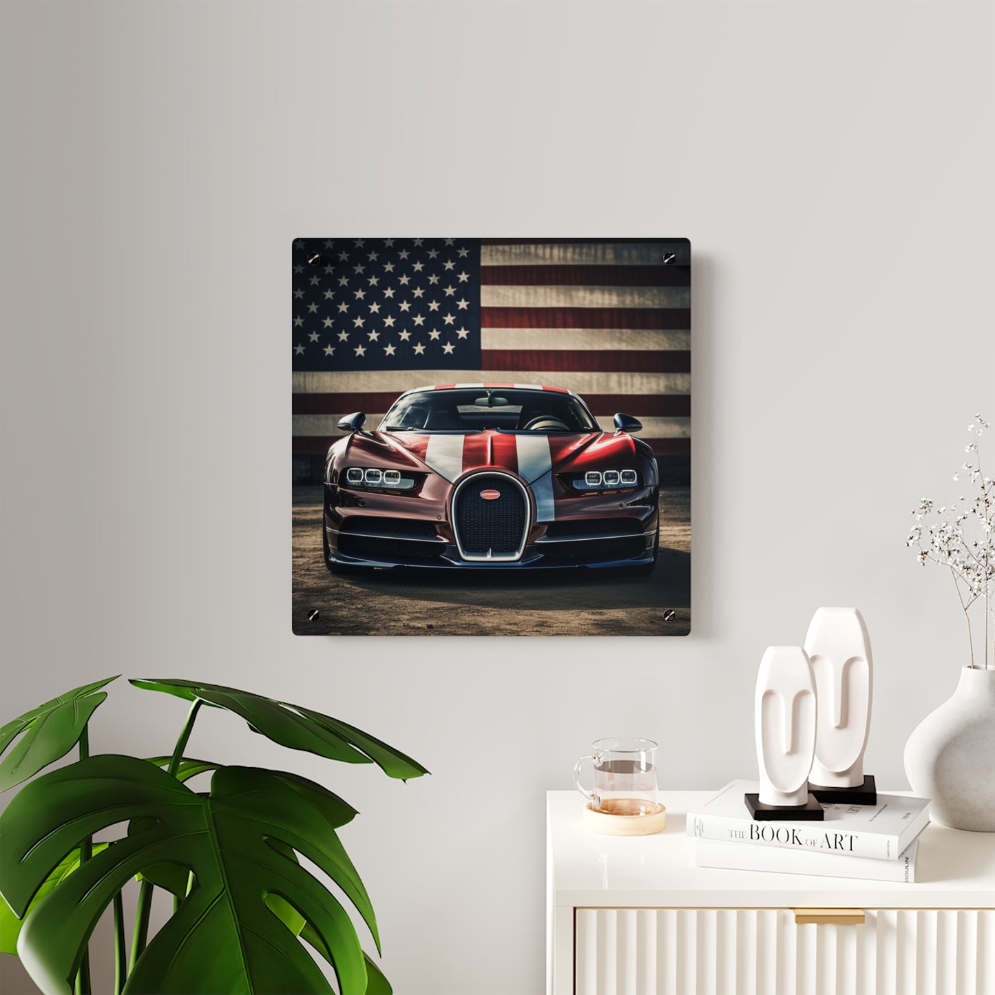 Acrylic Wall Art Panels Bugatti Flag 1