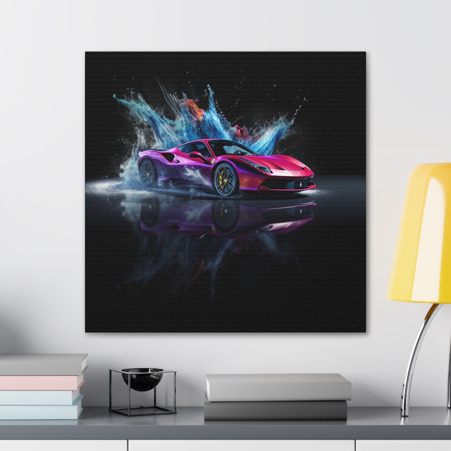 Canvas Gallery Wraps Ferrari Water Splash 4