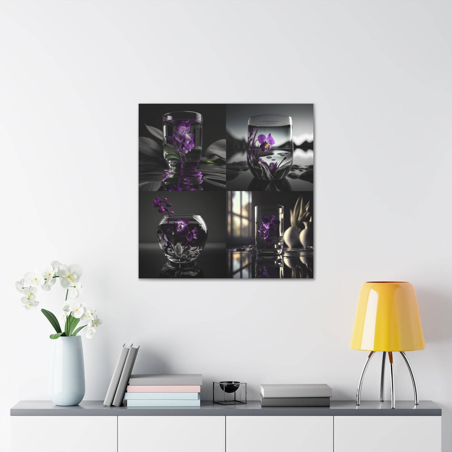 Canvas Gallery Wraps Purple Orchid Glass vase 5