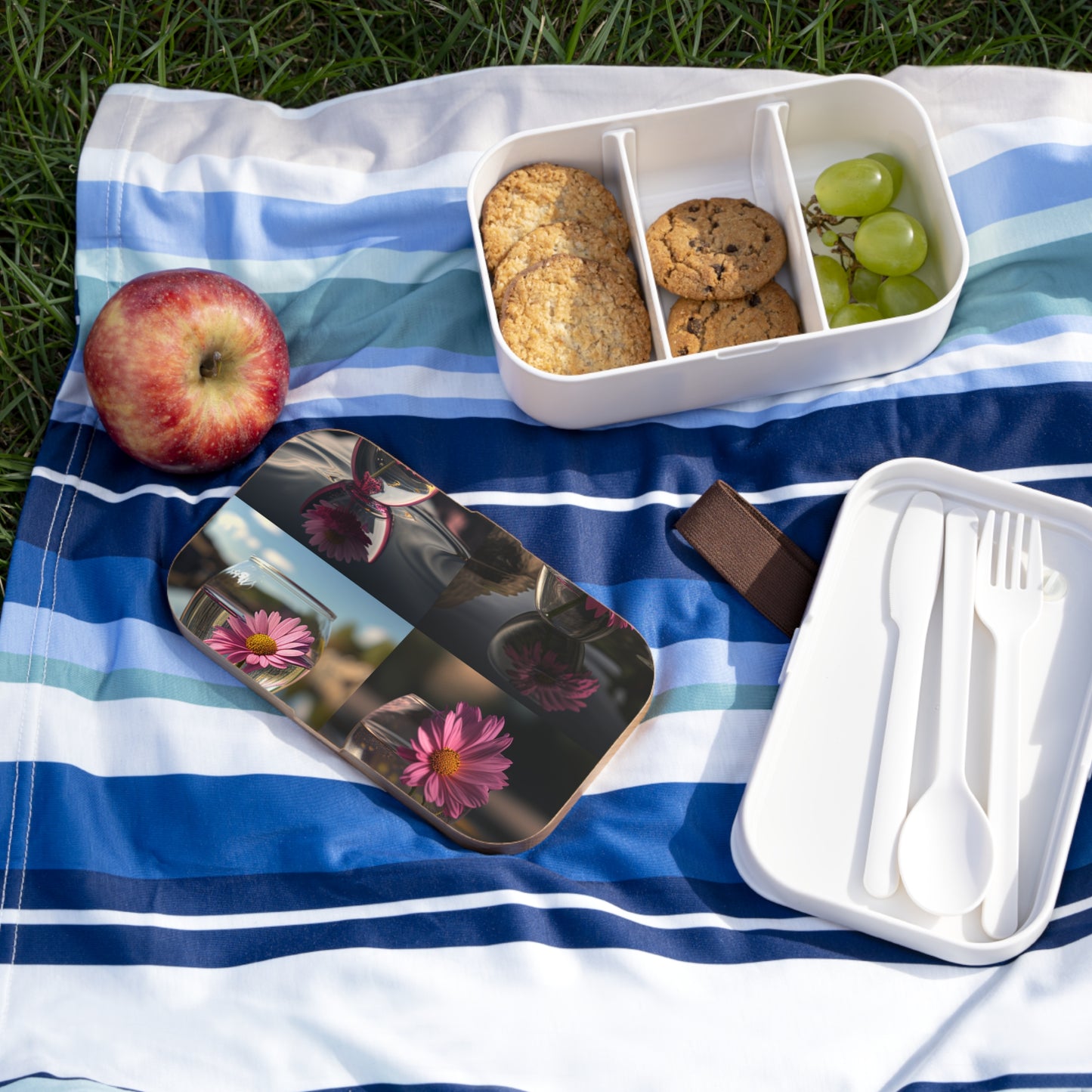 Bento Lunch Box Pink Daisy 5