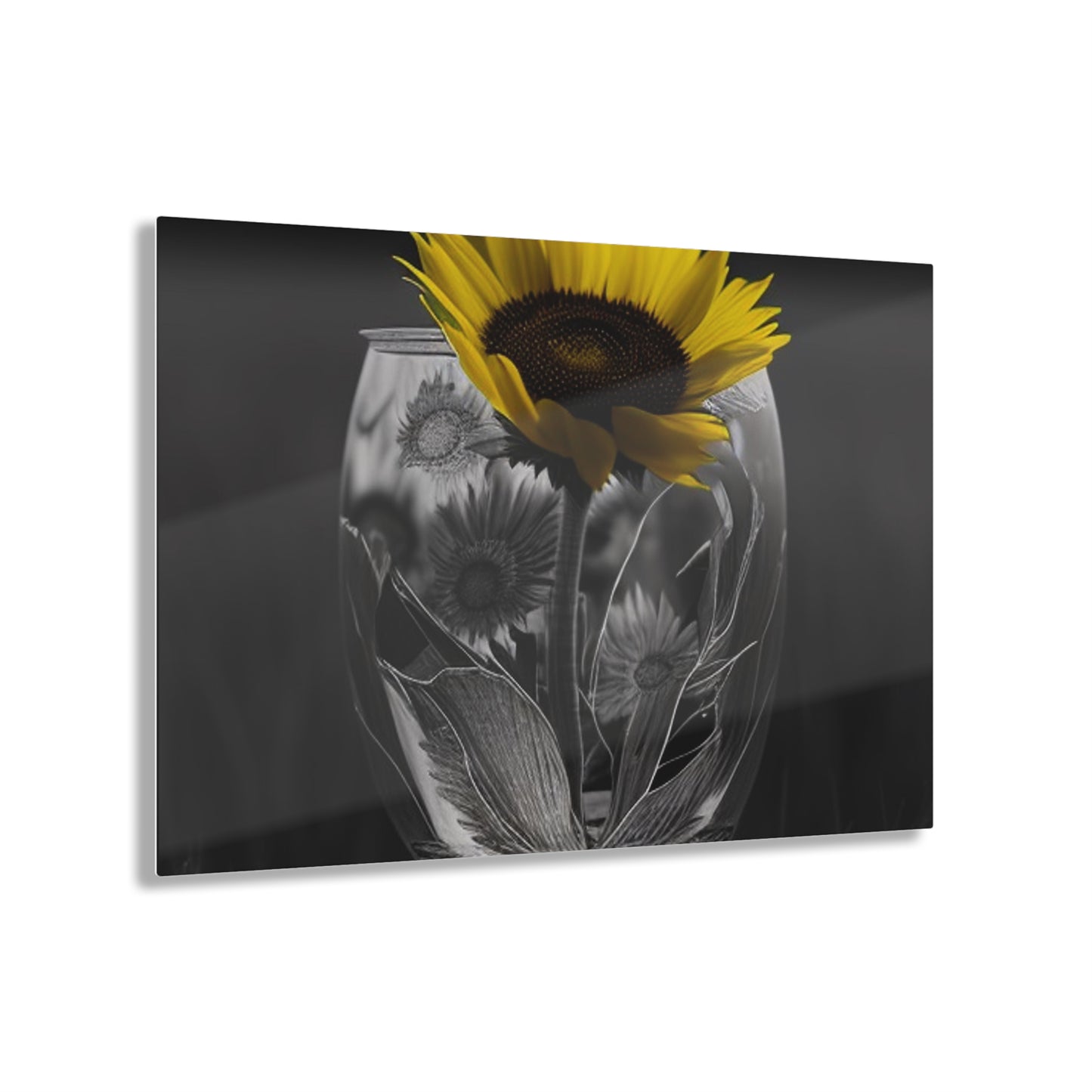 Acrylic Prints Yellw Sunflower in a vase 1