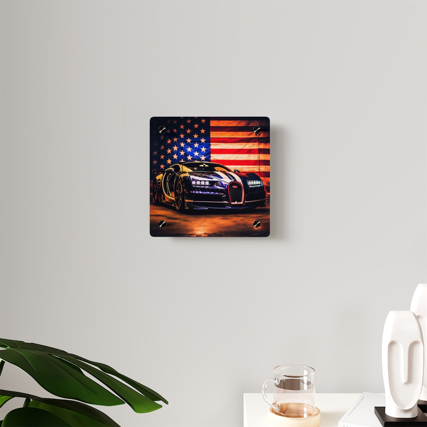 Acrylic Wall Art Panels Macro Bugatti American Flag 4