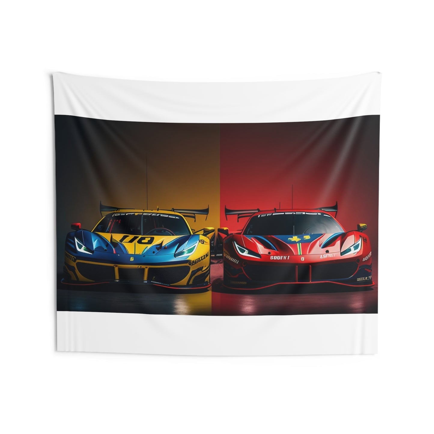 Indoor Wall Tapestries Ferrari Red Blue 3