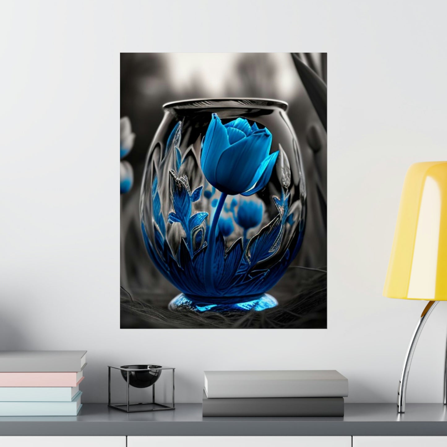 Premium Matte Vertical Posters Tulip Blue 2