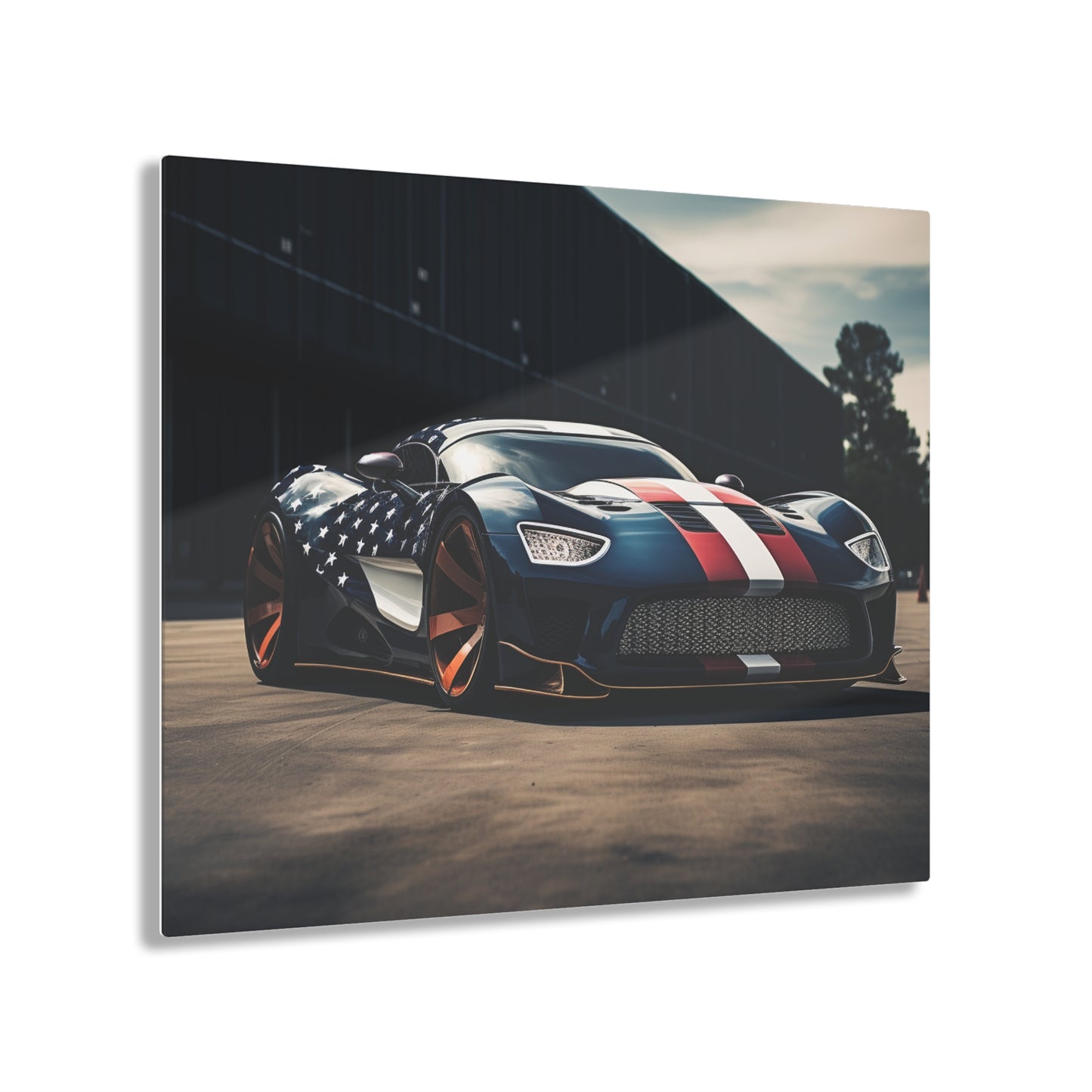 Acrylic Prints Bugatti Flag American 2