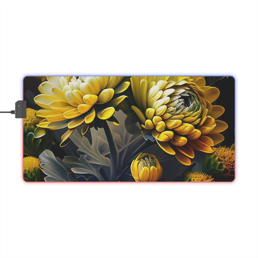 LED Gaming Mouse Pad Yellow Hermosas Flores Amarillas 2