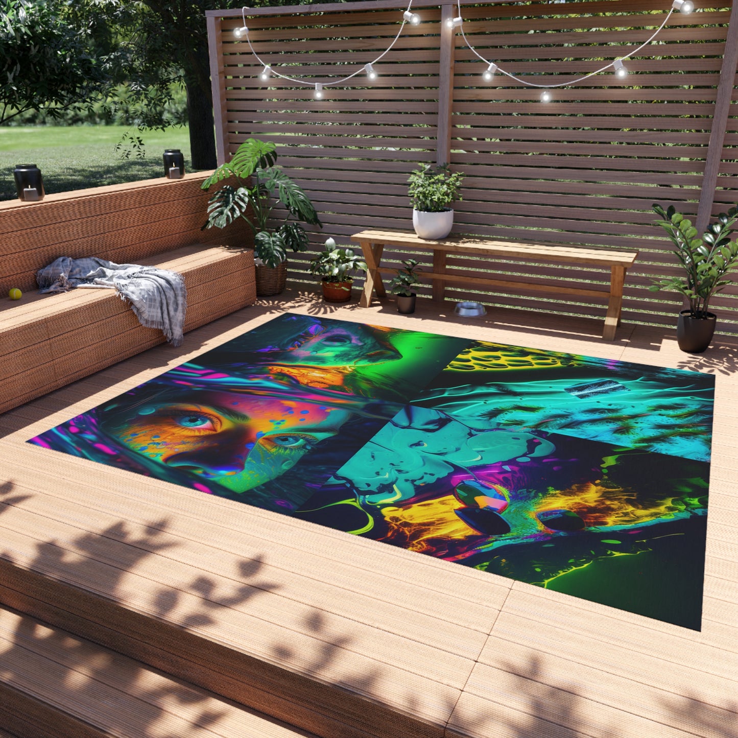 Outdoor Rug  Florescent Glow 5