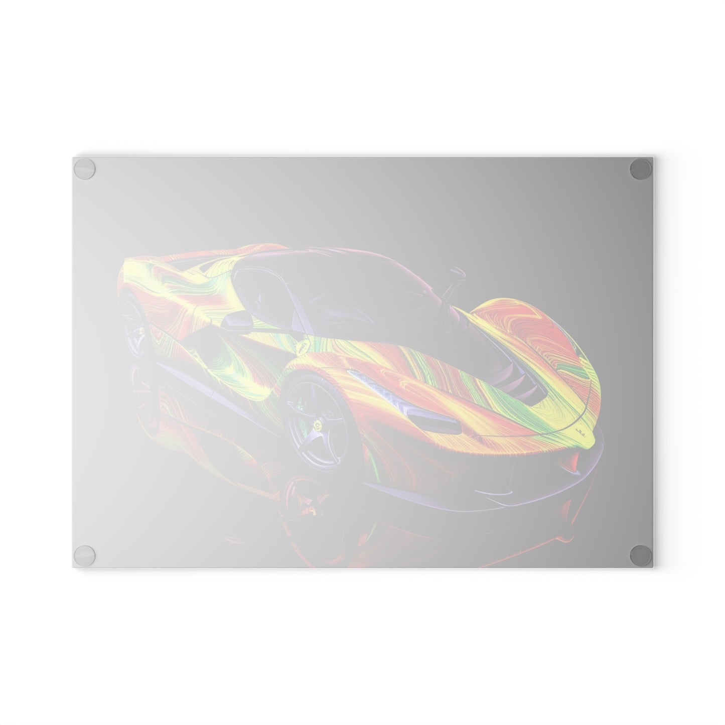 Glass Cutting Board Ferrari Neon 4