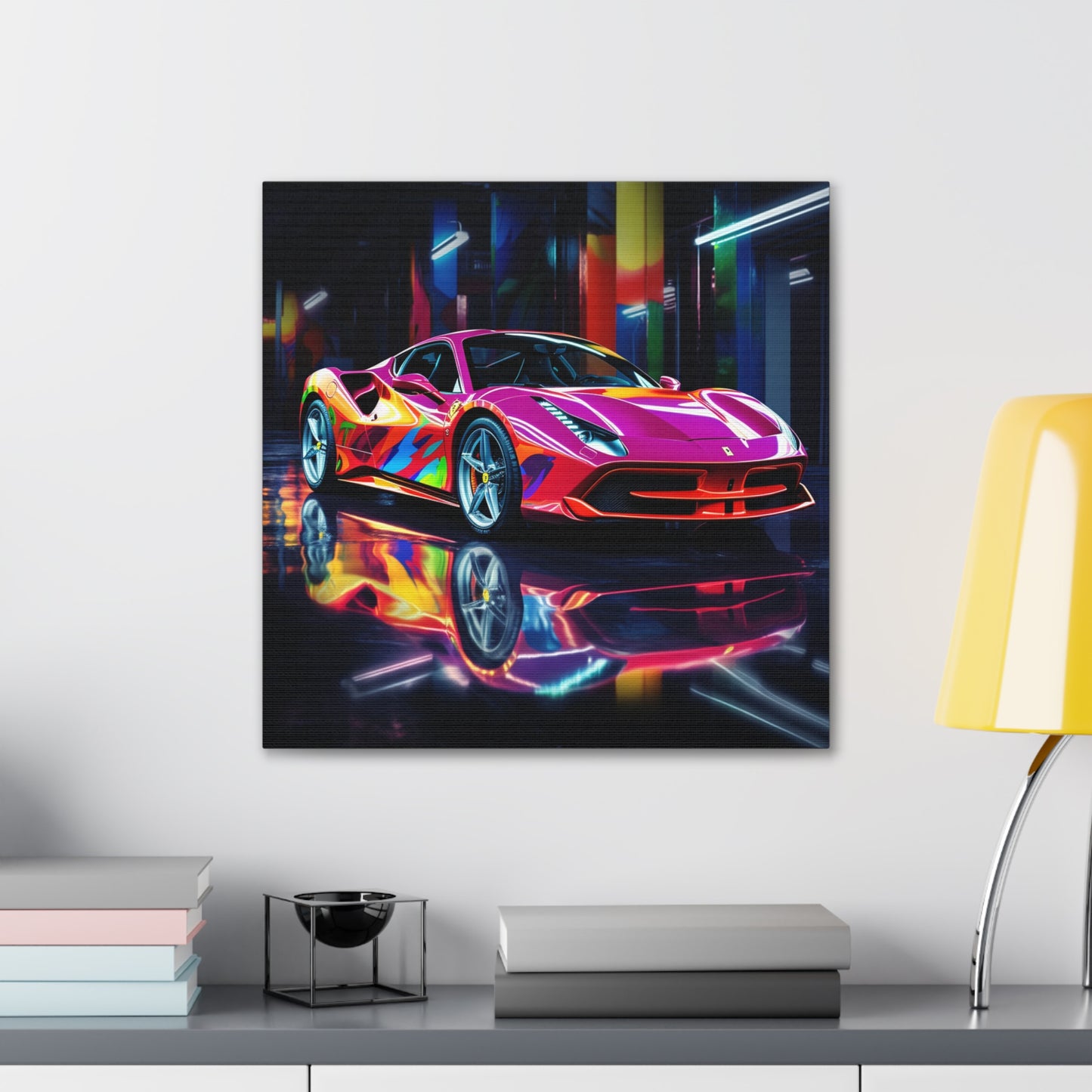 Canvas Gallery Wraps Pink Macro Ferrari 1