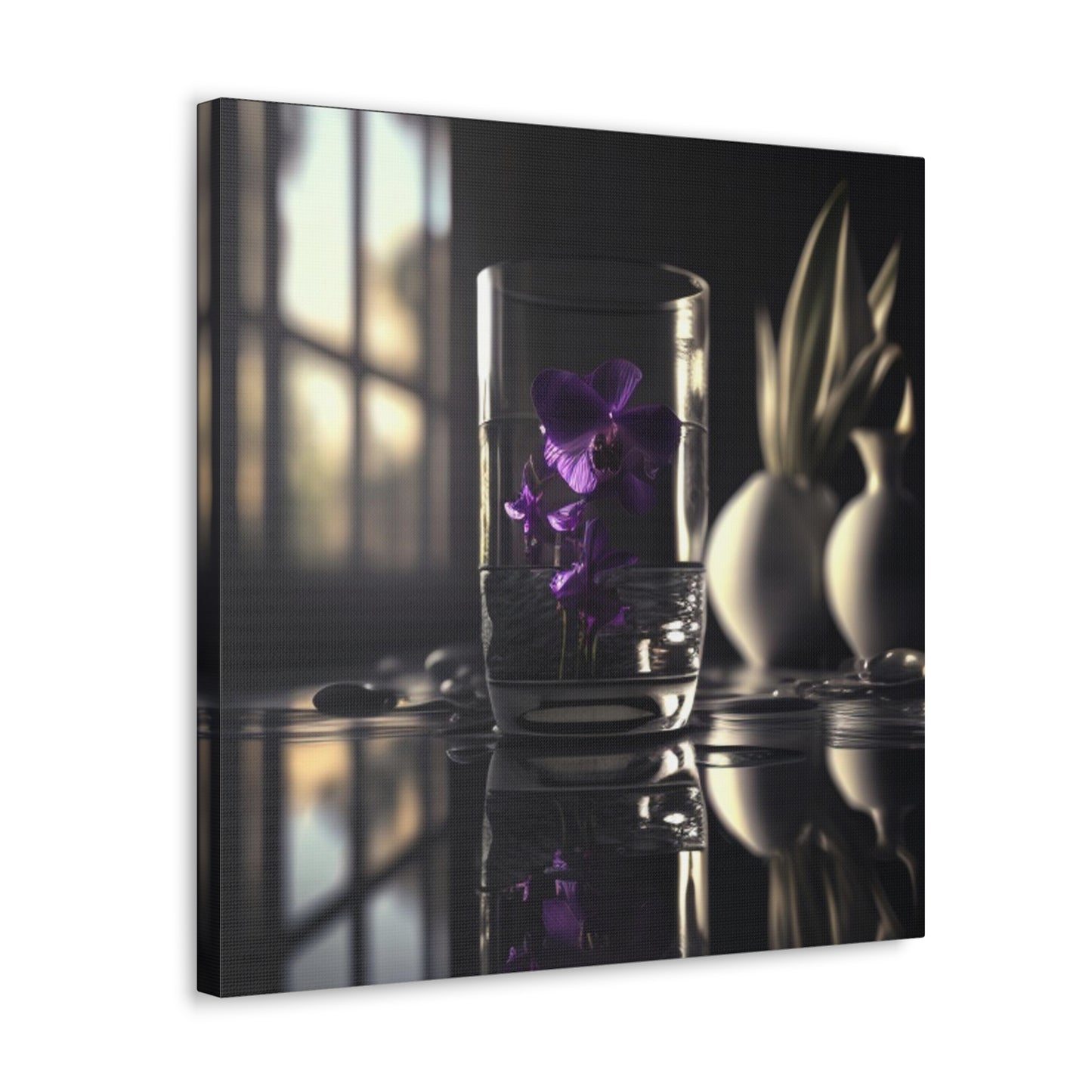 Canvas Gallery Wraps Purple Orchid Glass vase 4