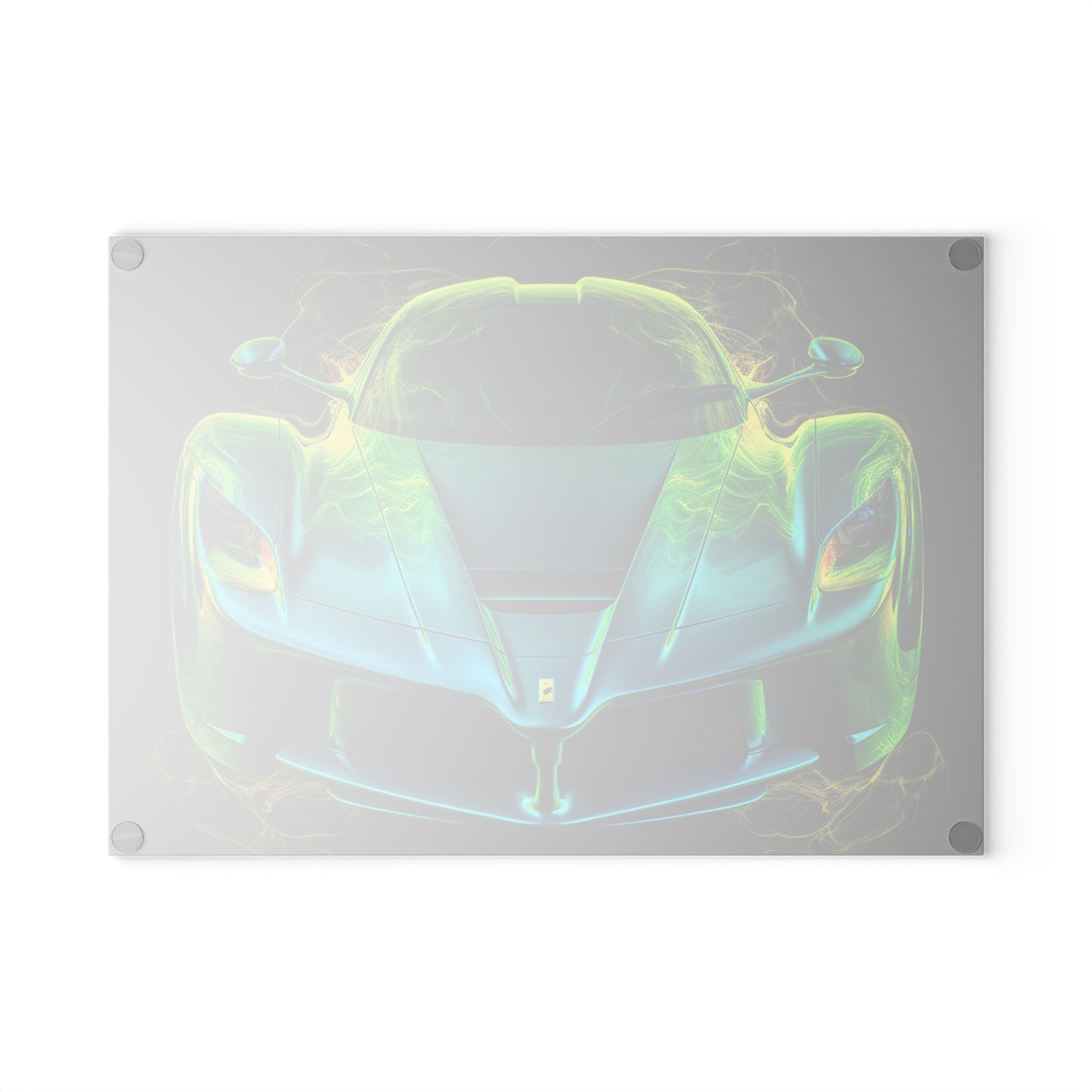 Glass Cutting Board Ferrari Neon 2