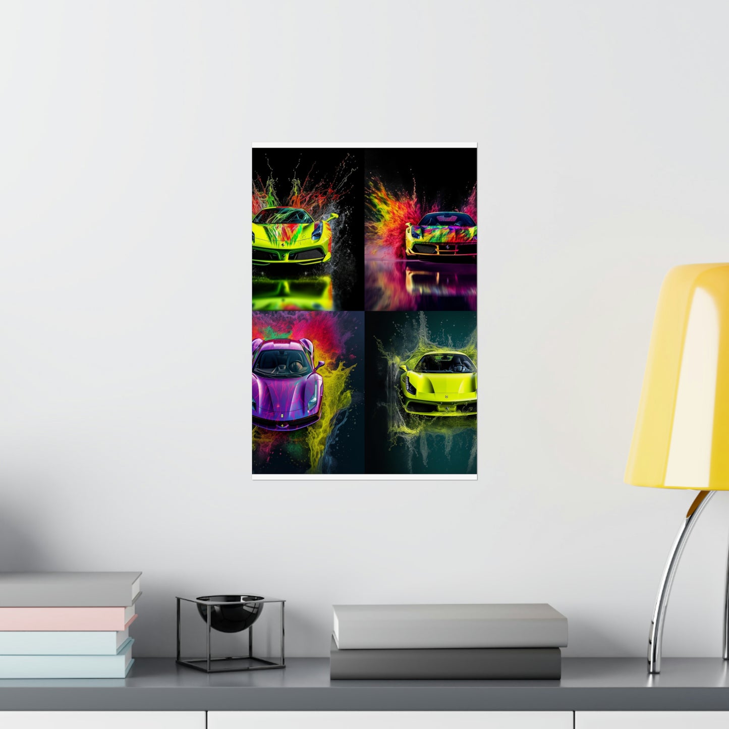 Premium Matte Vertical Posters Farrari Water 5