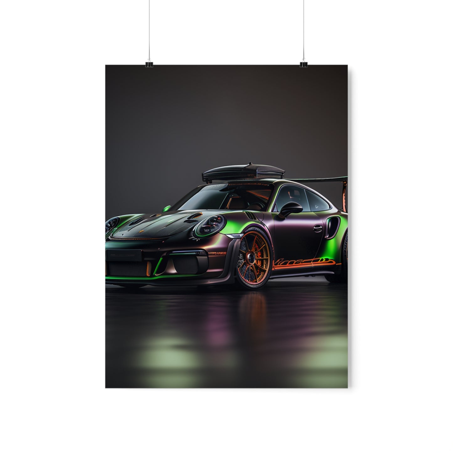 Premium Matte Vertical Posters Porsche Color 2