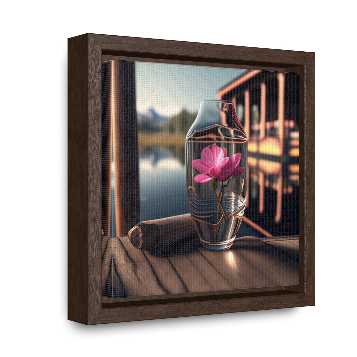 Gallery Canvas Wraps, Square Frame Magnolia in a Glass vase 3