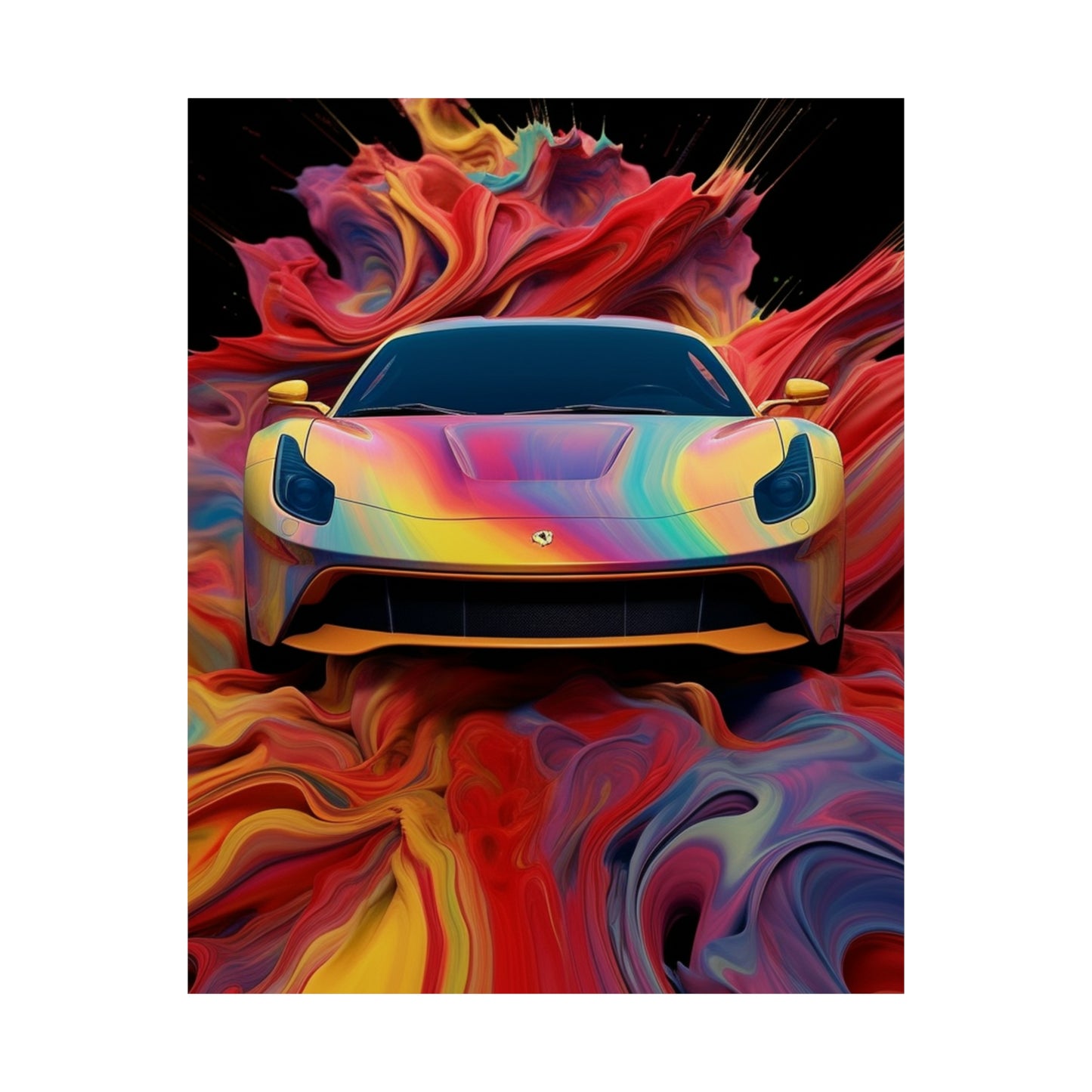 Premium Matte Vertical Posters Ferrari Water Fusion 1