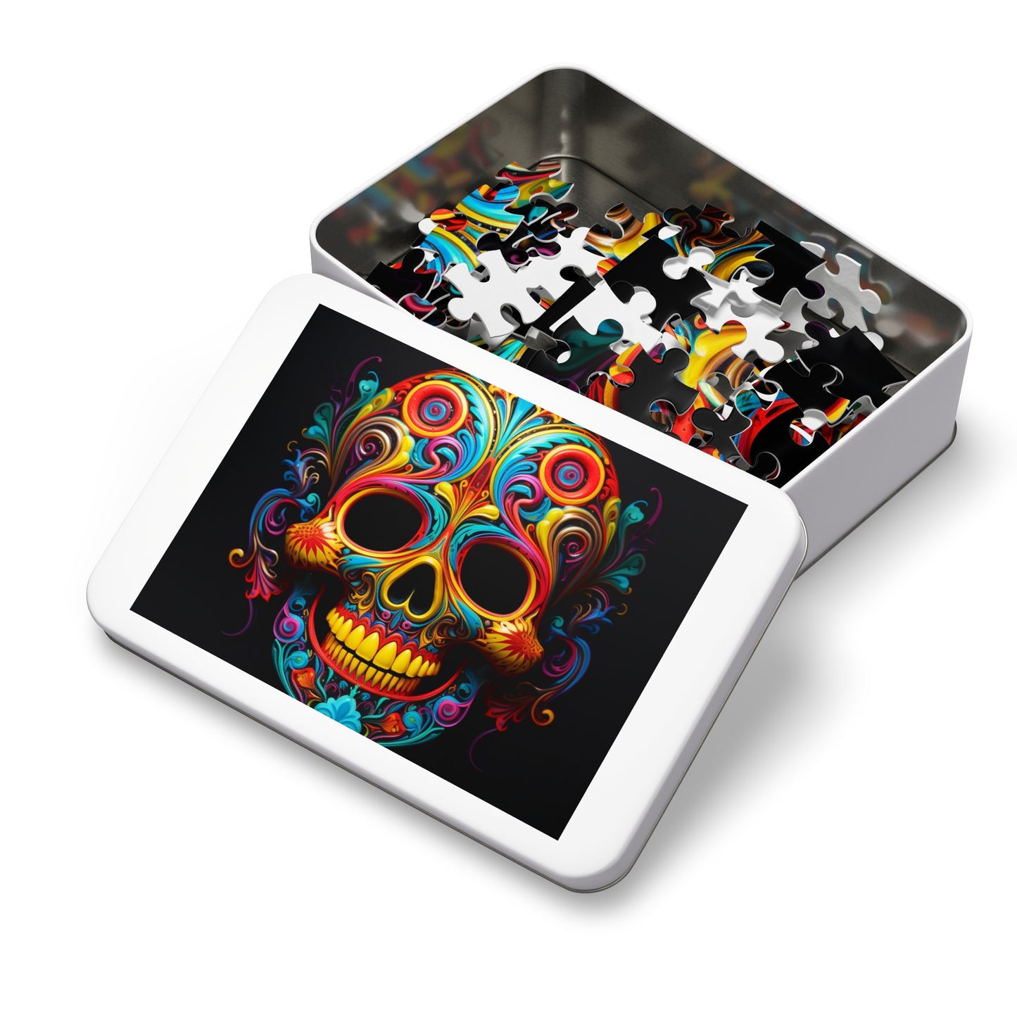 Jigsaw Puzzle (30, 110, 252, 500,1000-Piece) Macro Skull Color 1