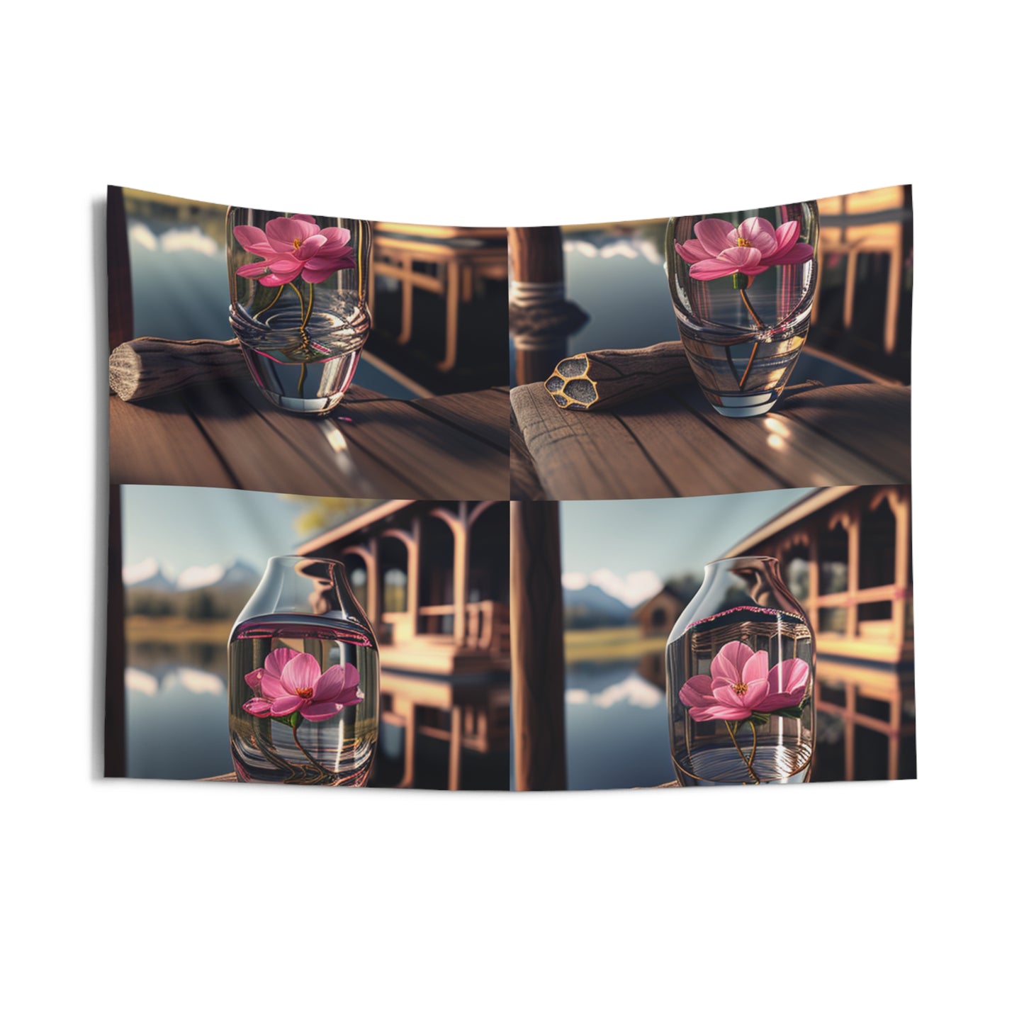 Indoor Wall Tapestries Pink Magnolia 5