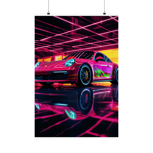 Premium Matte Vertical Posters Macro Porsche 3