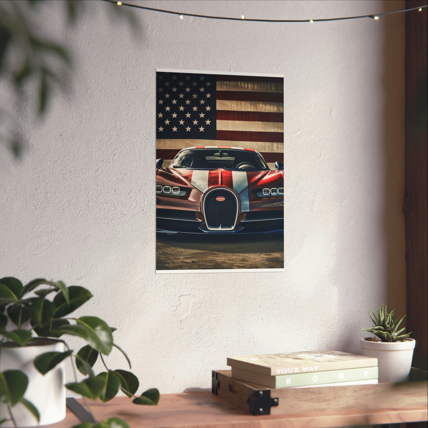 Premium Matte Vertical Posters Bugatti Flag 1