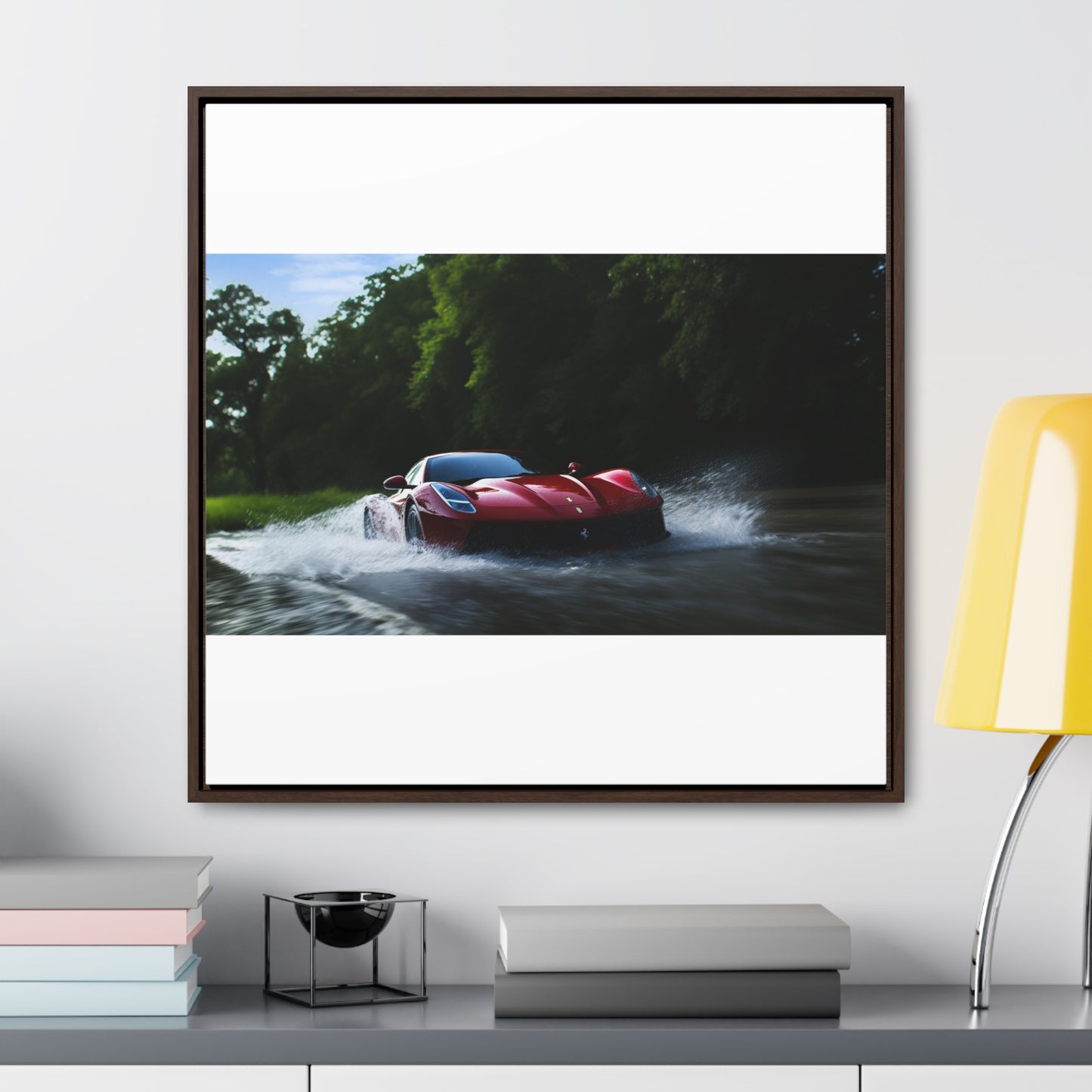 Gallery Canvas Wraps, Square Frame Water Ferrari Splash 1