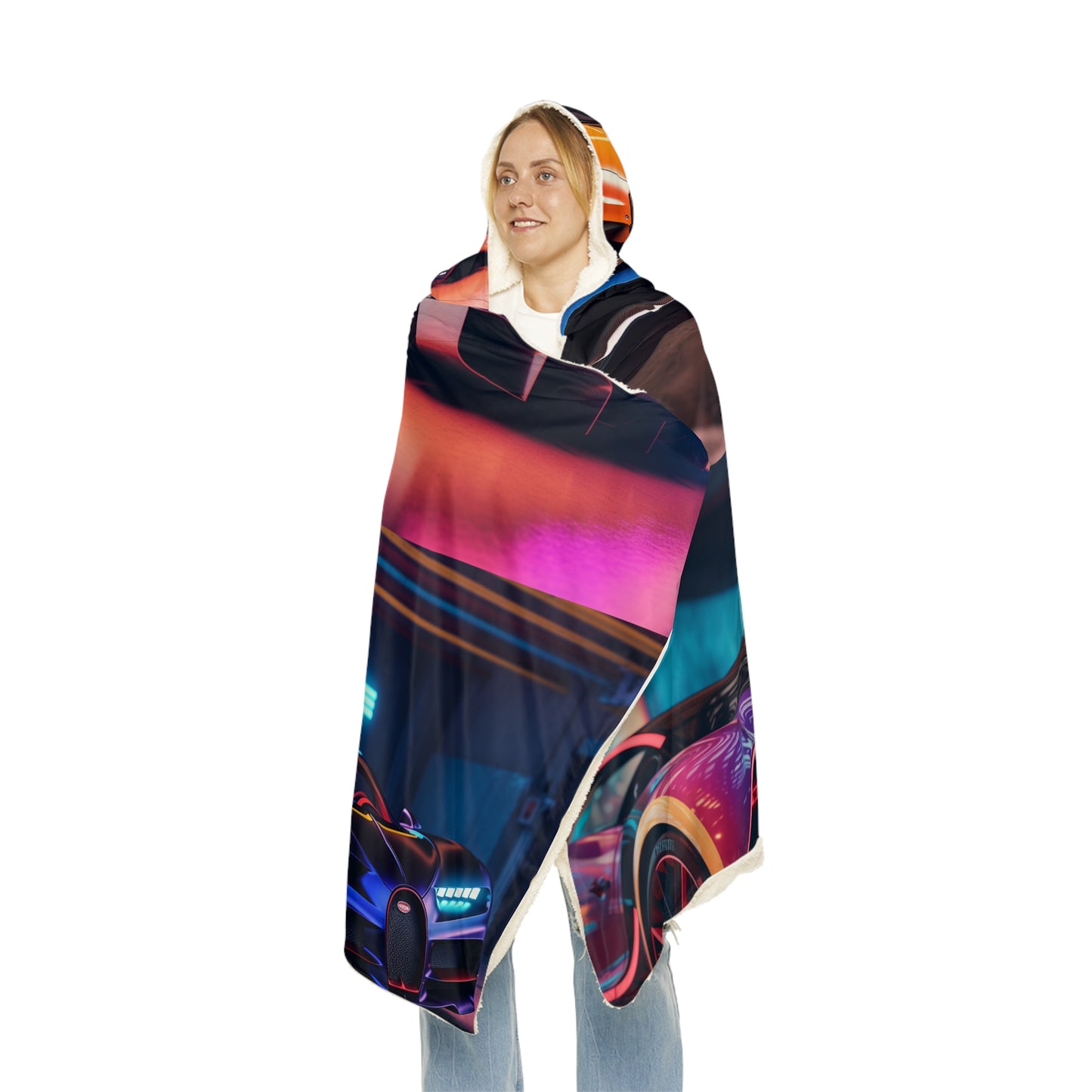 Snuggle Hooded Blanket Hyper Bugatti Neon Chiron 5