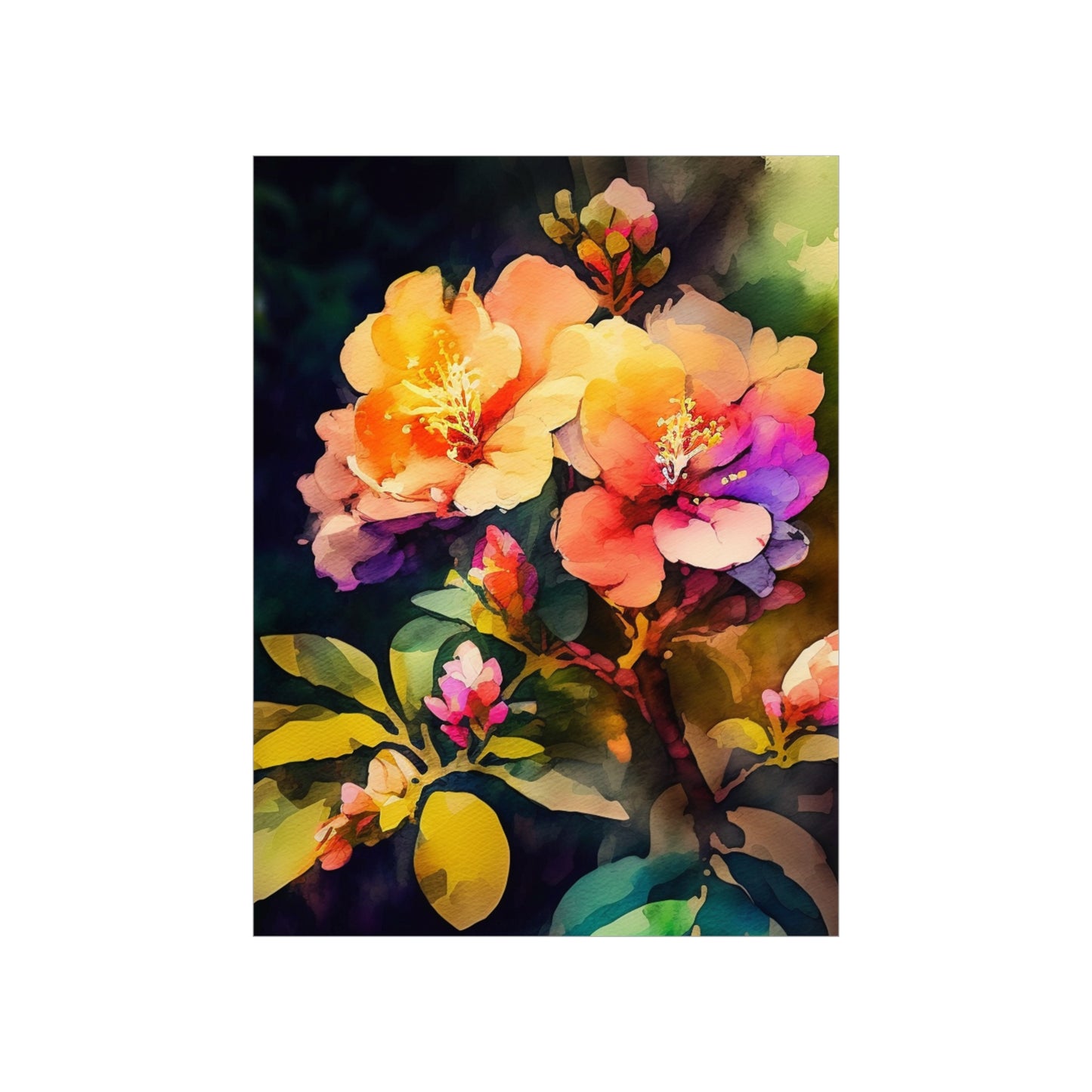 Premium Matte Vertical Posters Bright Spring Flowers 2