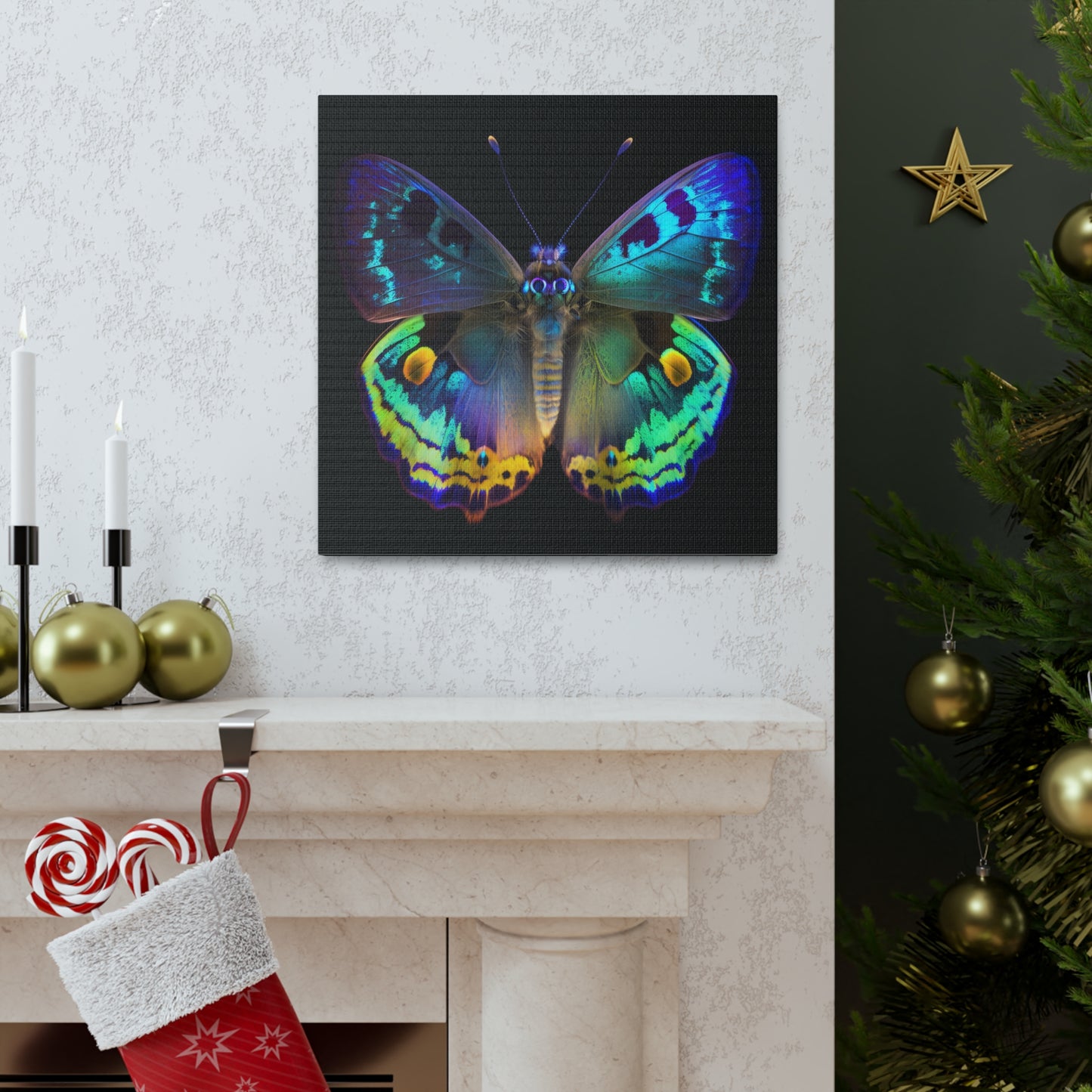 Canvas Gallery Wraps Neon Hue Butterfly 4