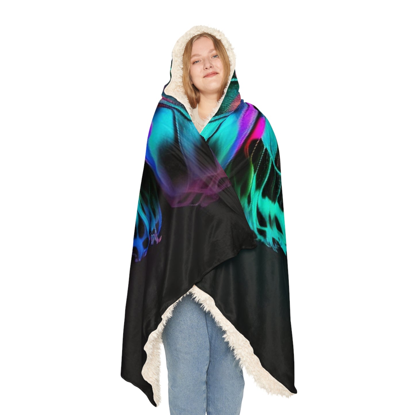 Snuggle Hooded Blanket Neon Butterfly Fusion 2